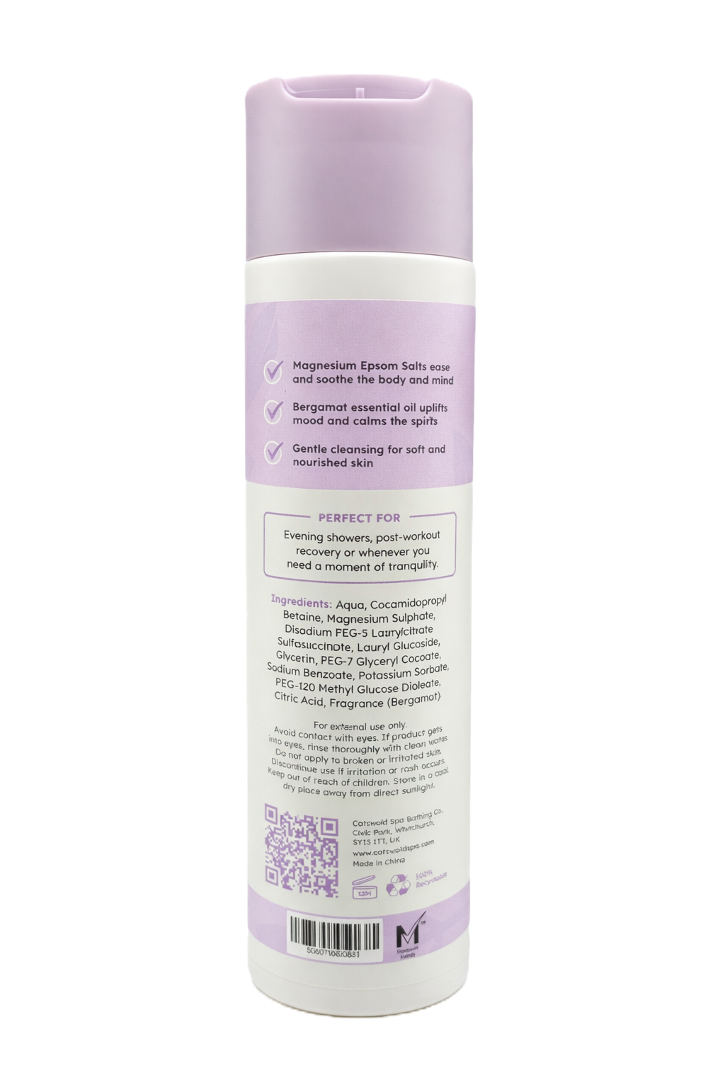 Calm & Tranquillity Epsom Salts Shower Gel (Bergamot)
